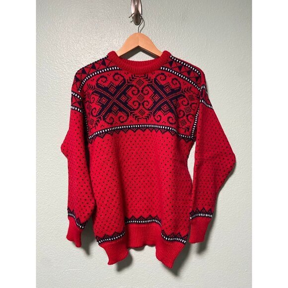 Dale‎ of Norway Red Thick Sweater Unisex Size Small - Picture 1 of 9